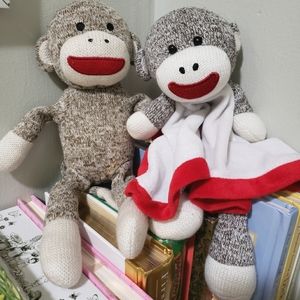 Sock monkey stuffy and lovey